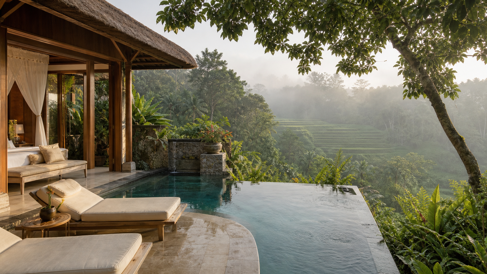 Forest-facing villa at Maya Ubud Resort and Spa
